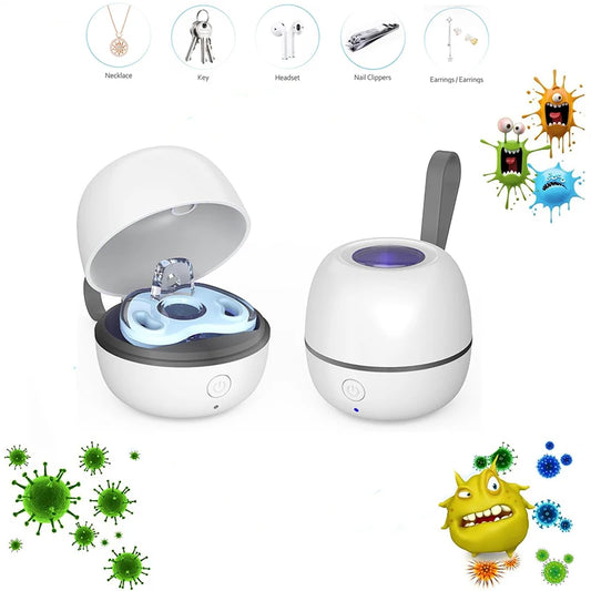 2025 New Portable Pacifier Sterilizer Case With UV Light Travel Rechargeable Sanitizer Box For Baby Pacifier Cleaned 180 Seconds