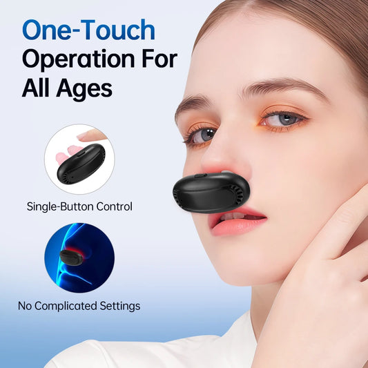 Smart Nasal Phototherapy Device Red Light Infrared Therapy Relief for Chronic Rhinitis/Itchy/Runny Nose Care